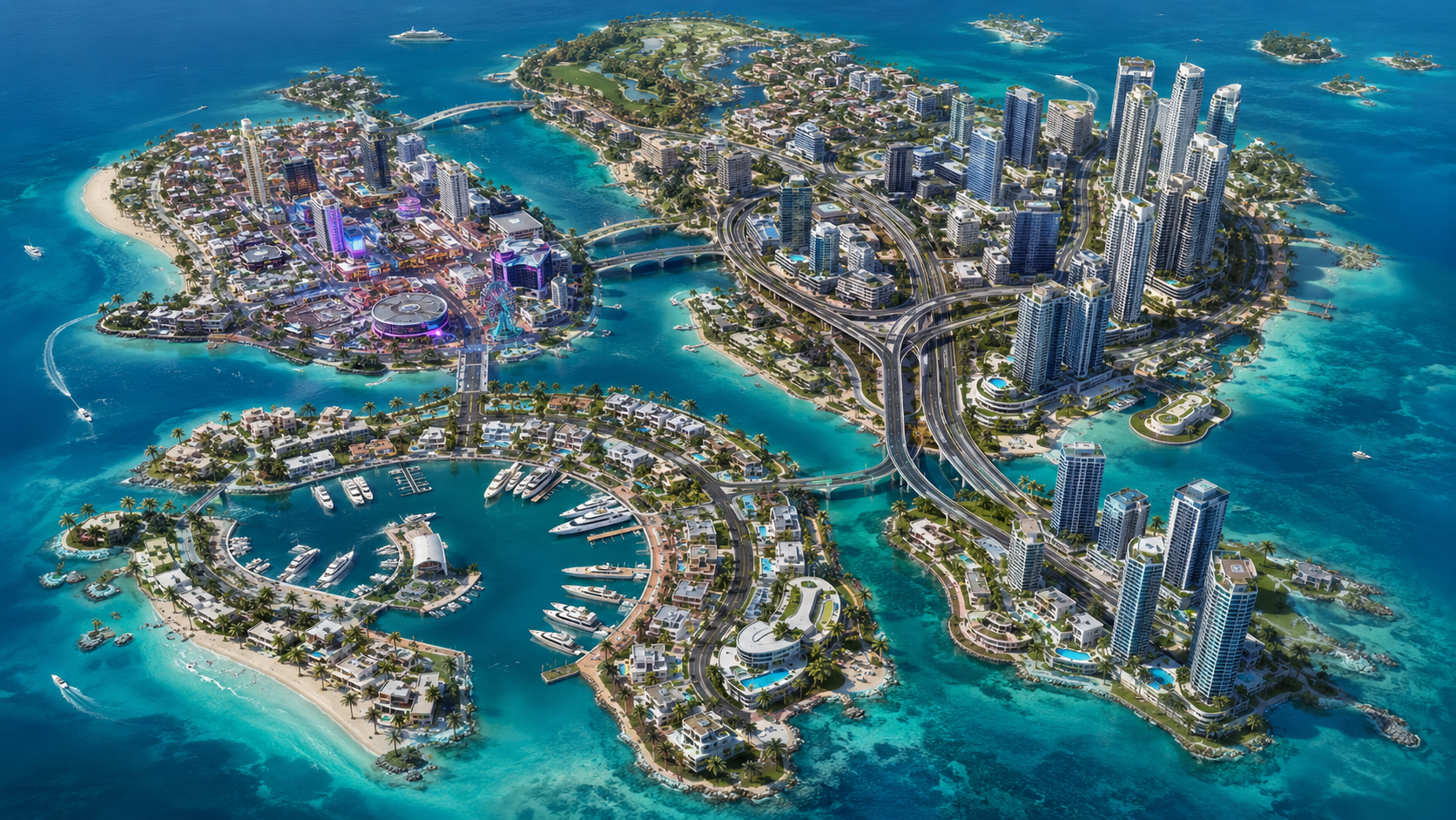Xadu Vice City clean city map preview
